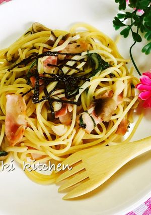 ♡キノコとベーコンの和風パスタ♡-レシピのメイン写真