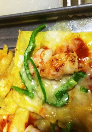 簡単卵ピザ-レシピのメイン写真