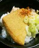 どん兵衛のきつね(あげ)で一膳丼アレンジ