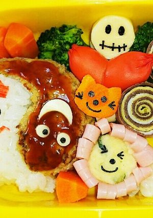 キャラ弁やパティー に渦巻きおばけちゃん-レシピのメイン写真