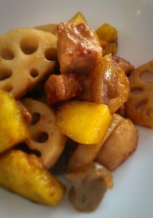 さつまいもとレンコンの酢豚風-レシピのメイン写真