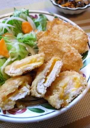 鶏むね肉でチーズインチキンカツ-レシピのメイン写真