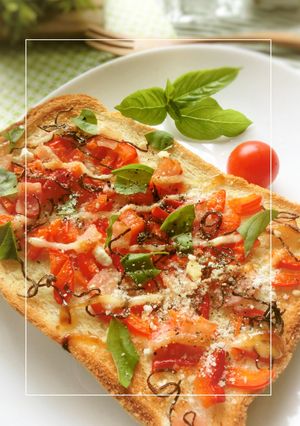 ベーコン×パプリカの塩昆布トースト-レシピのメイン写真
