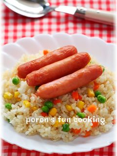 レンジで超簡単♪和風ウインナーピラフ-レシピのメイン写真