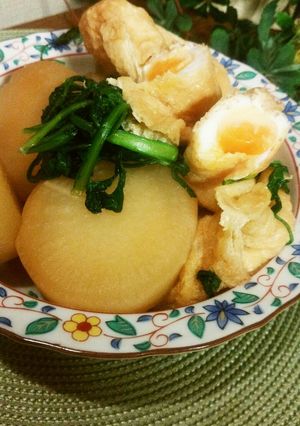あごだしで大根と巾着玉子の煮♪-レシピのメイン写真