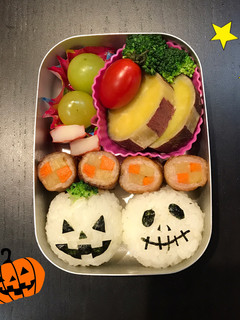 ★ハロウィン弁当★簡単おにぎり★-レシピのメイン写真