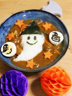 いつものカレーで!簡単ハロウィン(^^)-レシピのメイン写真