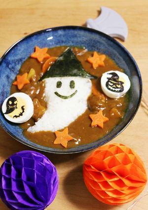 いつものカレーで！簡単ハロウィン(^^)-レシピのメイン写真