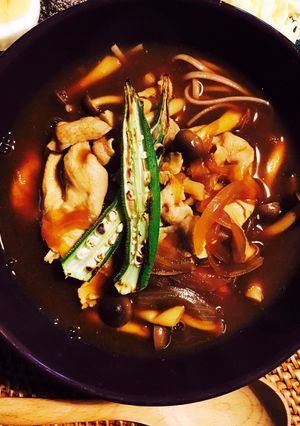 残り物で！1人前豚しゃぶカレー蕎麦-レシピのメイン写真