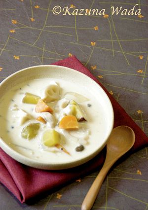 ごま香る根菜の和風クリームシチュー-レシピのメイン写真