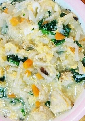 野菜たくさん！かき玉風うどん☆一才離乳食-レシピのメイン写真