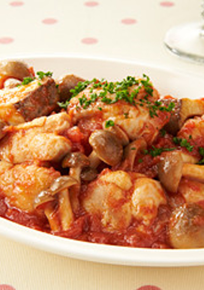 たっぷりきのこと鶏肉のトマト煮-レシピのメイン写真