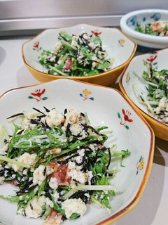 ひじきの白和えサラダ・ベーコン&水菜-レシピのメイン写真