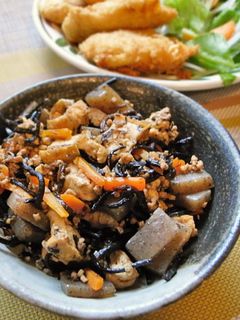 ひき肉でコクUP!モリモリひじきの煮物-レシピのメイン写真