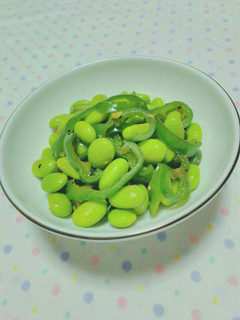 [お弁当に♪枝豆ピーマンのささっと炒め]-レシピのメイン写真