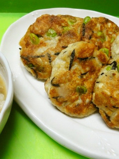 *豆腐とはんぺんの焼きがんも*-レシピのメイン写真