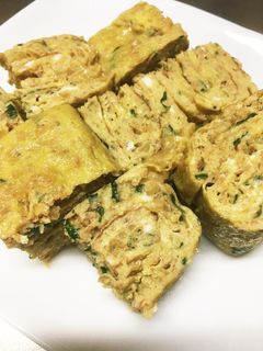 クルミと大葉入りの卵焼き-レシピのメイン写真