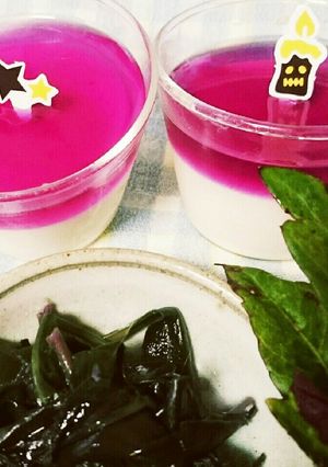 金時草のゼリー乗せレアチーズケーキ-レシピのメイン写真