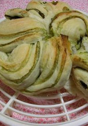 シートなしで抹茶マーブルちぎりパン-レシピのメイン写真