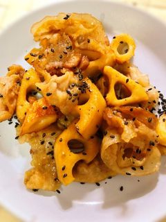 豚肉とれんこんの炒め煮-レシピのメイン写真