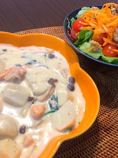 鮭と里芋のクリーム煮♫-レシピのメイン写真