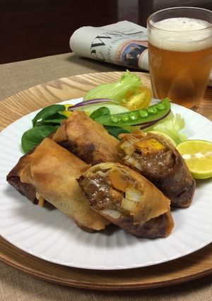 肉あんとろり♪揚げたて最高！肉春巻き-レシピのメイン写真
