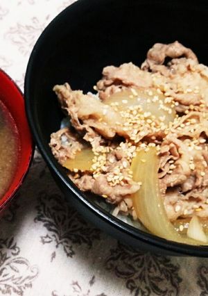 あごだしで牛丼-レシピのメイン写真