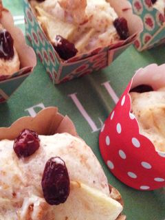 砂糖なしリンゴとハチミツのカップケーキ♡-レシピのメイン写真
