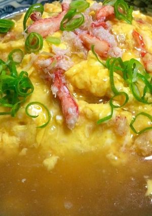 蟹たっぷり天津飯＊鶏だしベースあんかけ＊-レシピのメイン写真
