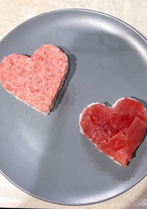 バレンタインにハートのお寿司-レシピのメイン写真