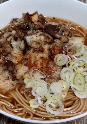 超簡単!舞茸の天ぷらそば!!-レシピのメイン写真