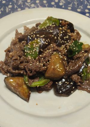 牛肉となすとピーマンの焼肉のたれ炒め-レシピのメイン写真