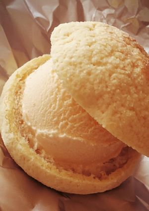 お手軽めろんぱんアイス♪ .*-レシピのメイン写真