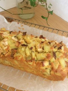 さつまいもとリンゴのパウンドケーキ。-レシピのメイン写真