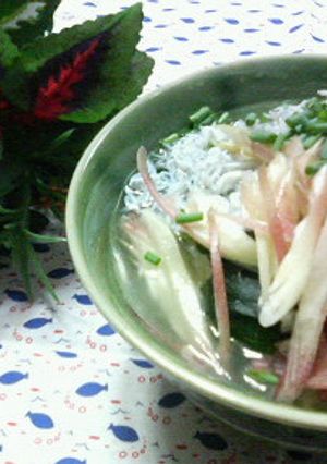ワカメとしらすであっさり中華♡冷茶漬け♡-レシピのメイン写真
