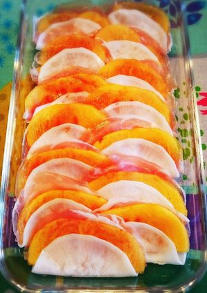 生ハムと柿とかぶのサラダ-レシピのメイン写真