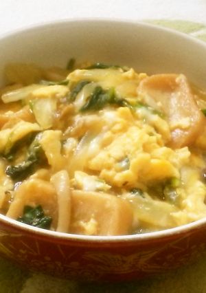 ヘルシー♪ 野菜と麩の卵とじ-レシピのメイン写真