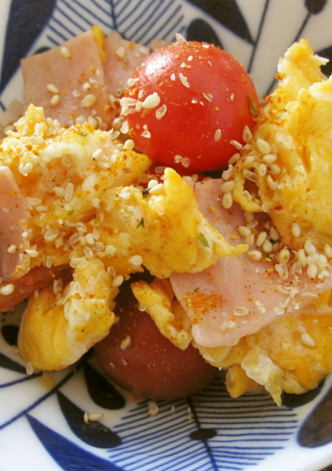 ハムトマエッグの炒め物-レシピのメイン写真