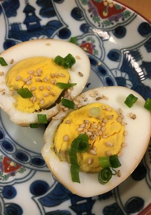 ダシダにんにく醤油ゆでたまご-レシピのメイン写真