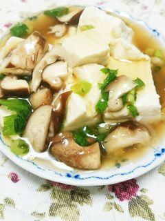 豆腐とキノコの「あごだしつゆ」あんかけ-レシピのメイン写真