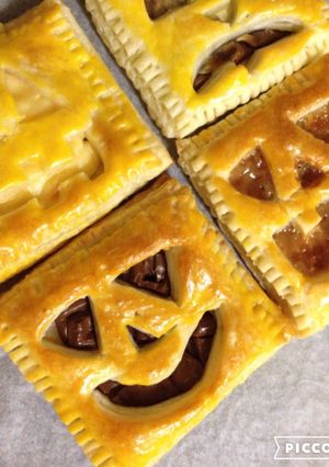 簡単ハロウィン！かぼちゃランタンパイ-レシピのメイン写真