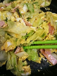 キャベツとハムの卵炒め-レシピのメイン写真