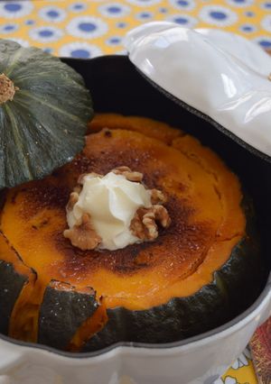 ストウブで丸ごとかぼちゃプリン-レシピのメイン写真