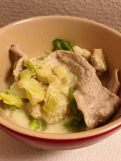 生姜たっぷり豚肉の豆乳鍋-レシピのメイン写真