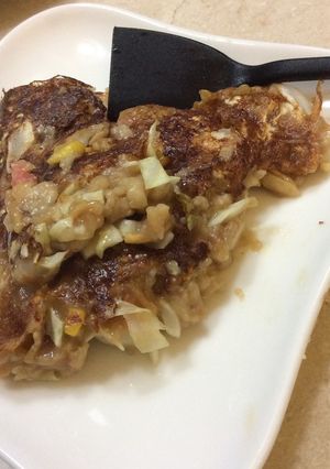 たこ焼き粉でもんじゃ焼き-レシピのメイン写真