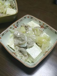 豆腐と豚バラとキャベツの塩あんかけ-レシピのメイン写真