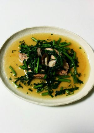 クレソンと秋鮭の中華あんかけ-レシピのメイン写真