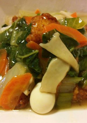 野菜たっぷり！あんかけ唐揚げ丼～♪-レシピのメイン写真