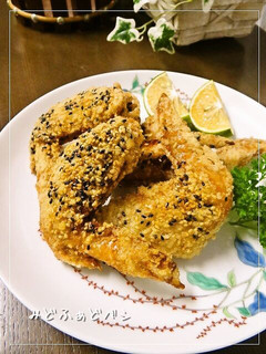 カラッと✿ダシダの手羽先胡麻唐揚げ-レシピのメイン写真