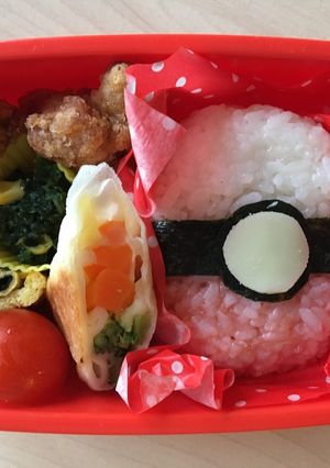 ポケモンボールのキャラ弁-レシピのメイン写真